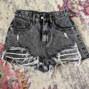 Nasty gal black denim shorts